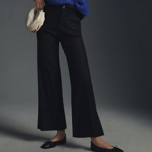 Anthropologie The Colette Cropped Wide-Leg Linen Pants by Maeve Size 0